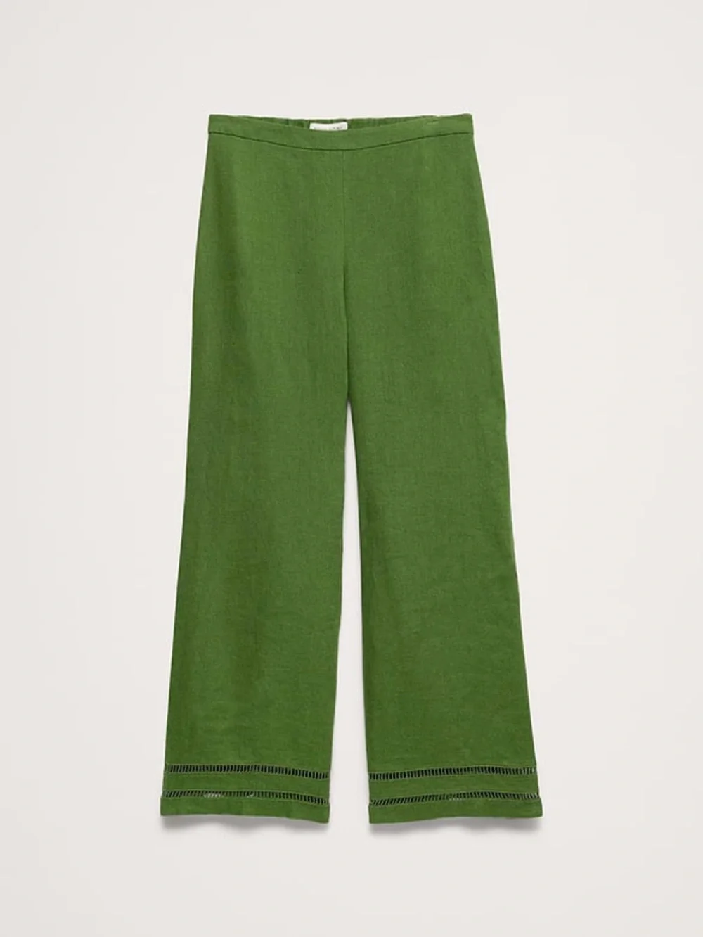 BANANA REPUBLIC MID-RISE KICK-FLARE LINEN ANKLE PANT